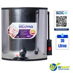 INDELPLAS - Calefón Ducha Eléctrica Diluvio Acero Inoxidable