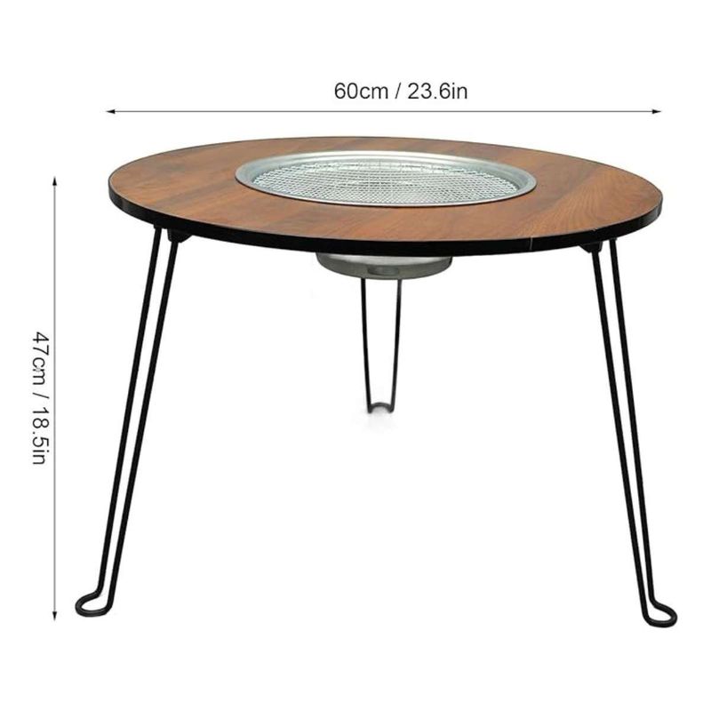 GENERICO - Mesa de Pícnic Plegable con Parrilla para Terraza y Jardín