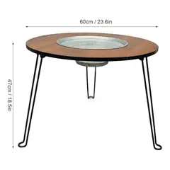 GENERICO - Mesa de Pícnic Plegable con Parrilla para Terraza y Jardín