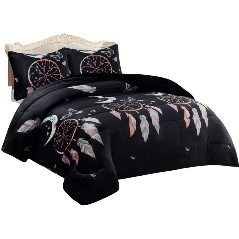 GENERICO - Plumon Plush Liso Con Chiporro 1.5 Plazas + 1 Funda Almohada