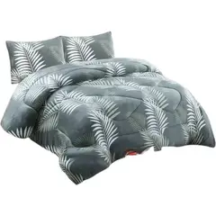 GENERICO - Plumon Plush Liso Con Chiporro 1.5 Plazas + 1 Funda Almohada