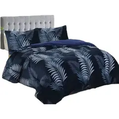 GENERICO - Plumon Plush Liso Con Chiporro 1.5 Plazas + 1 Funda Almohada