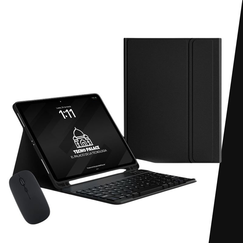 GENERICO - Fundas Con Teclado y Mouse Para iPad Mini 2-3-4-5 Incluye letra Ñ