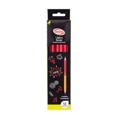 ADIX - Lápiz Duo 2b 170mm Mina Roja - Set 12 Unidades