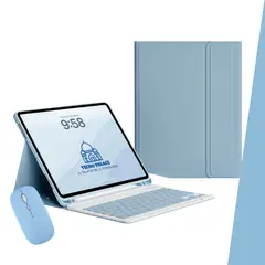 GENERICO - Fundas Con Teclado y Mouse Para iPad Pro 13 (2024) Incluye letra Ñ.