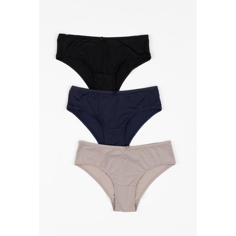 KAYSER - Pack 3 x calzon pantaleta microfibra P31405-NEG Kayser - Negro