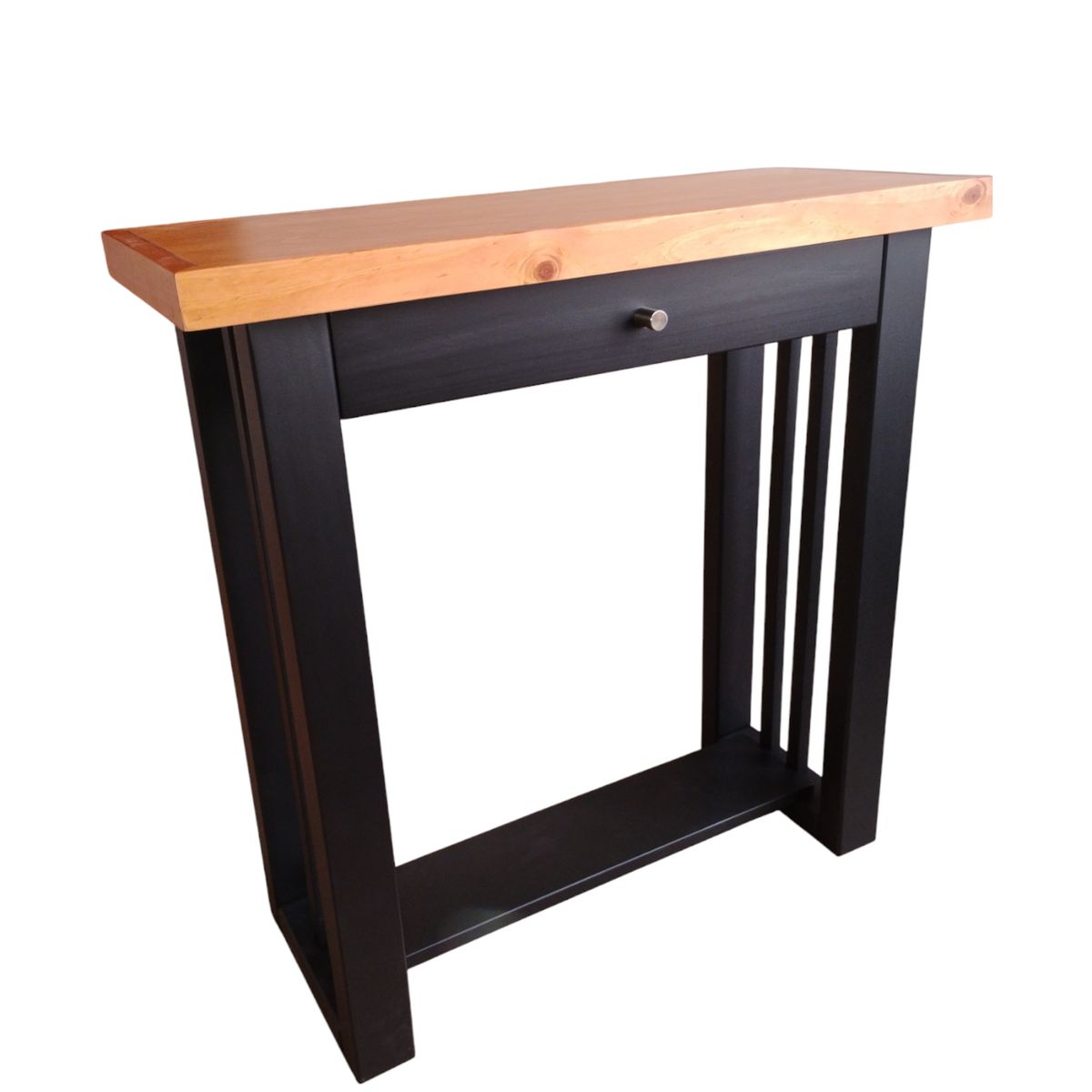 GENERICO - Mesa arrimo 800 modelo Caburgua color Negrocaramela