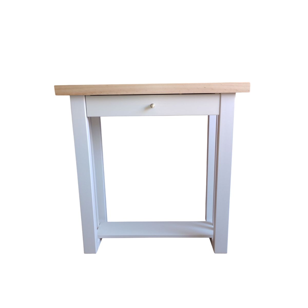 GENERICO - Mesa arrimo 800 modelo Caburgua color BlancoNatural