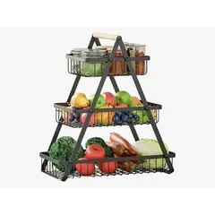 MOMO - Cesta Para Frutas Vegetales Organizador Multiusos 3 Niveles