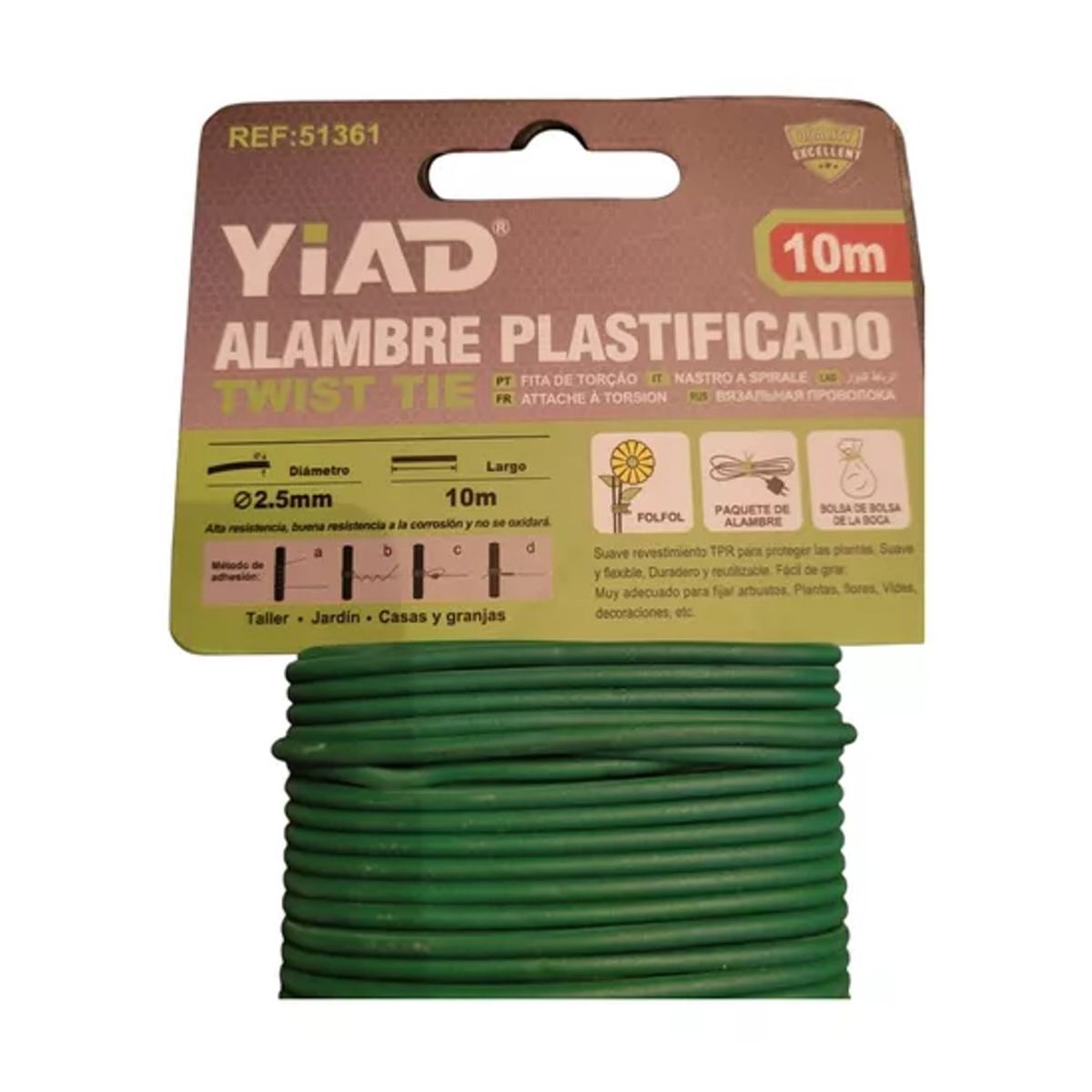 GENERICO - ALAMBRE BLANDO PARA JARDINERIA 10M