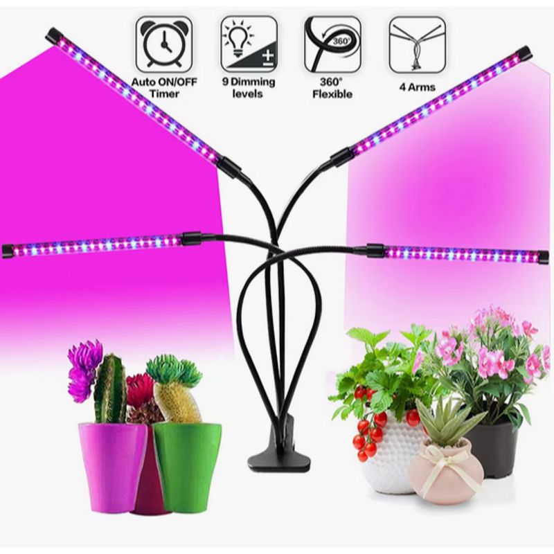 GENERICO - Lámpara de cultivo para plantas de interior de 80 leds
