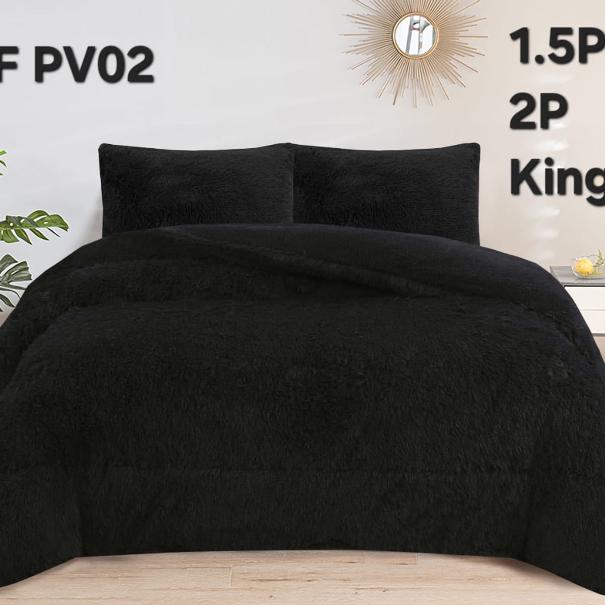 GENERICO - Cobertor  invierno peludo con chiporro 2 plazas