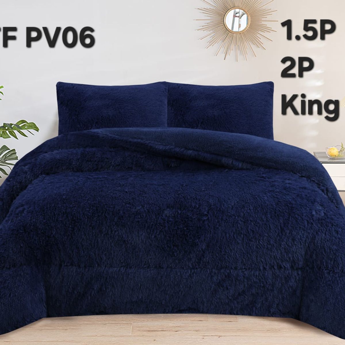 GENERICO - Cobertor  invierno peludo con chiporro 2 plazas