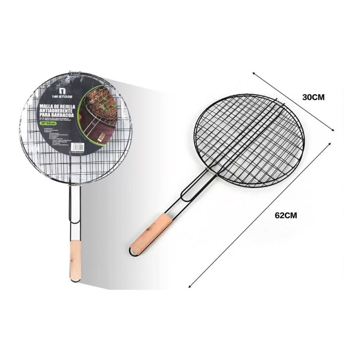 GENERICO - Malla De Rejilla Antiadherente Para Barbacoa 30x62cm
