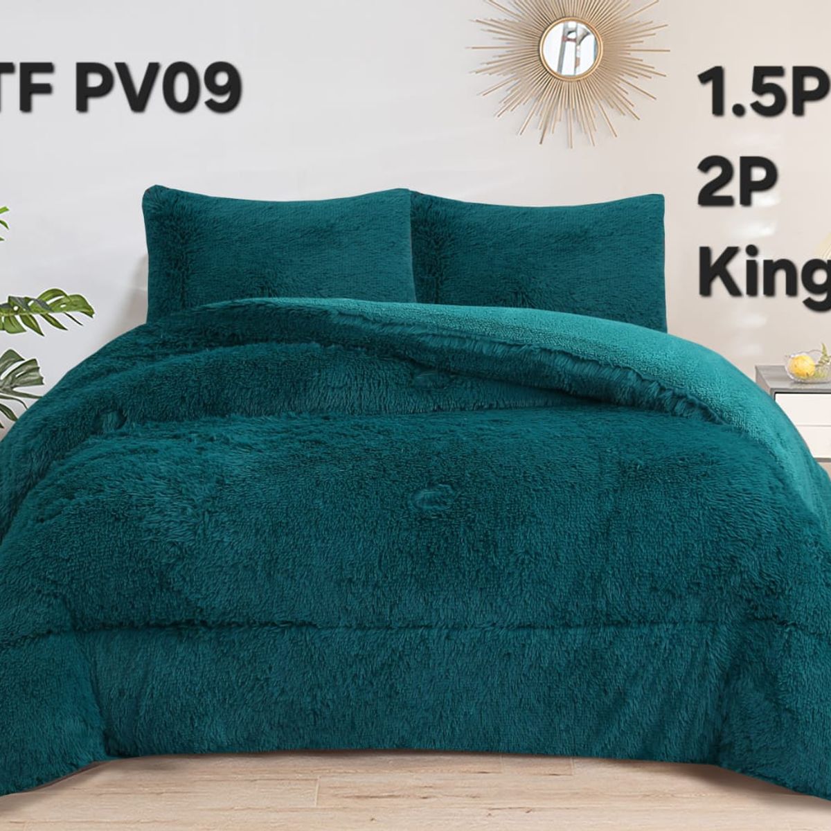 GENERICO - Cobertor  invierno peludo con chiporro 2 plazas