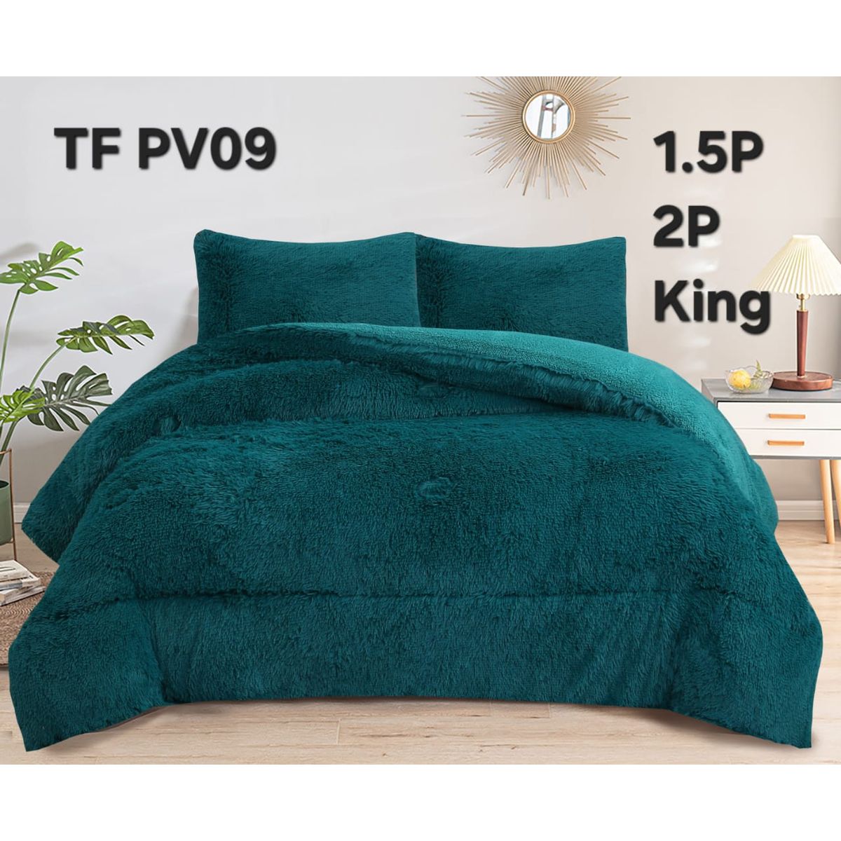 GENERICO - Cobertor  invierno peludo con chiporro 2 plazas