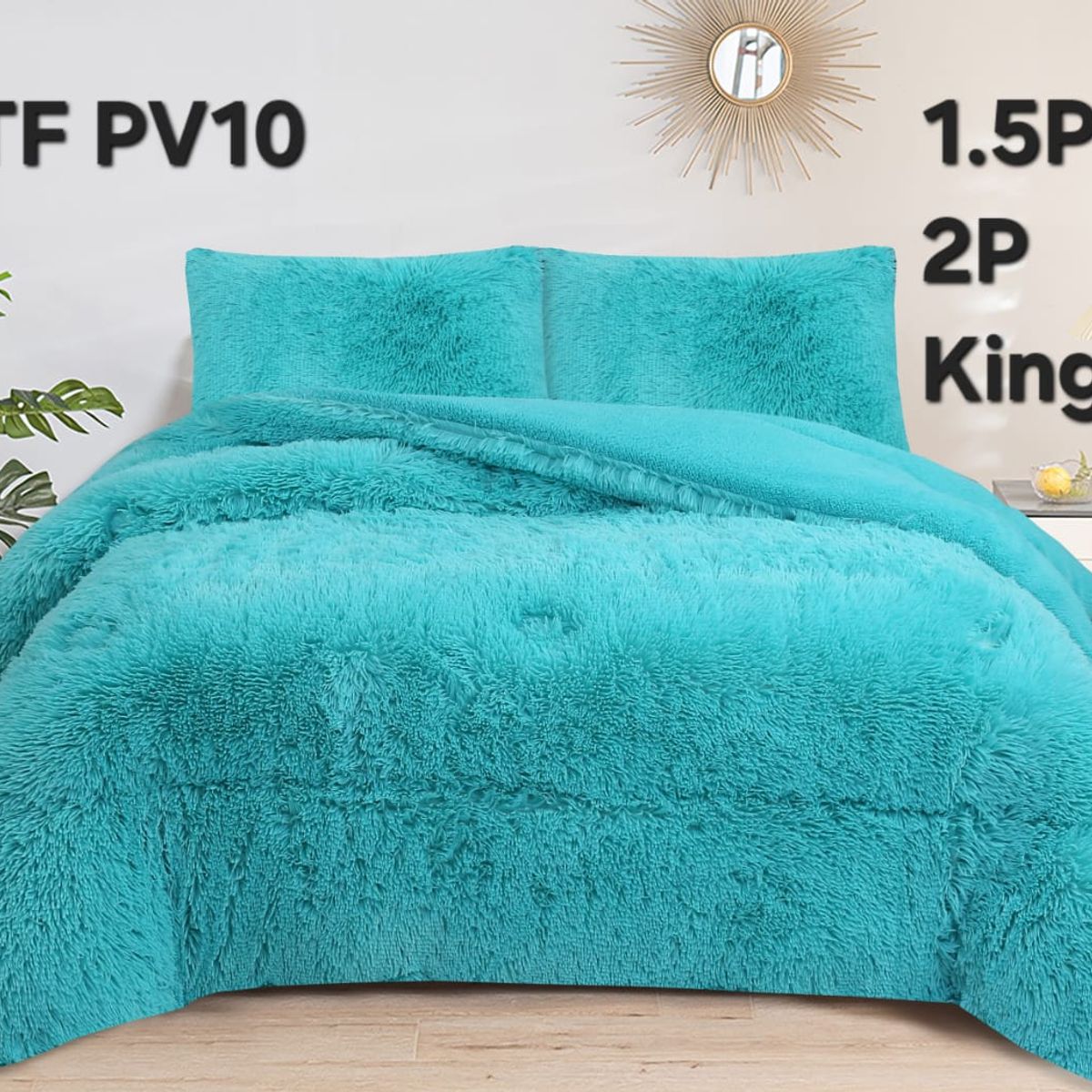 GENERICO - Cobertor  invierno peludo con chiporro 2 plazas