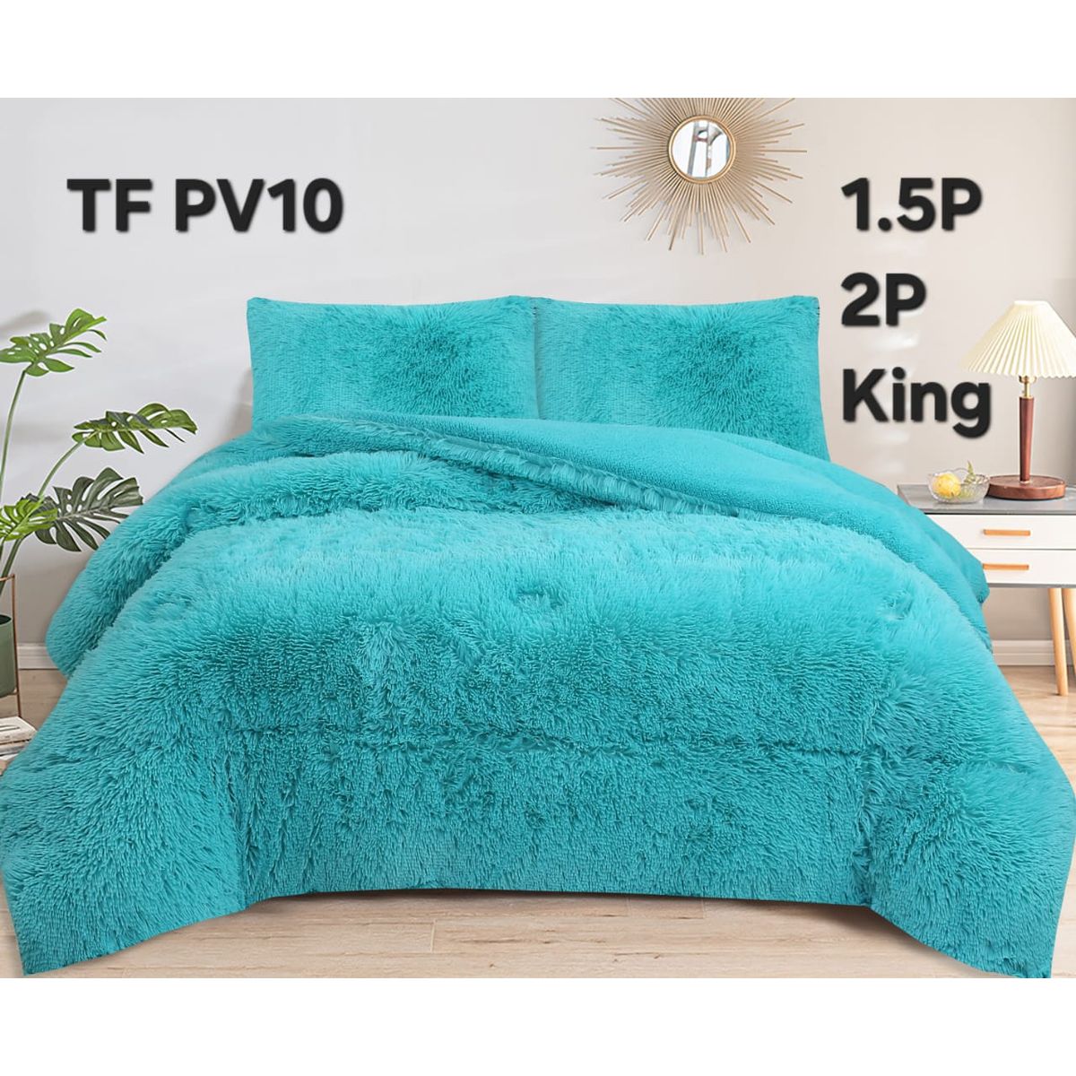 GENERICO - Cobertor  invierno peludo con chiporro 2 plazas