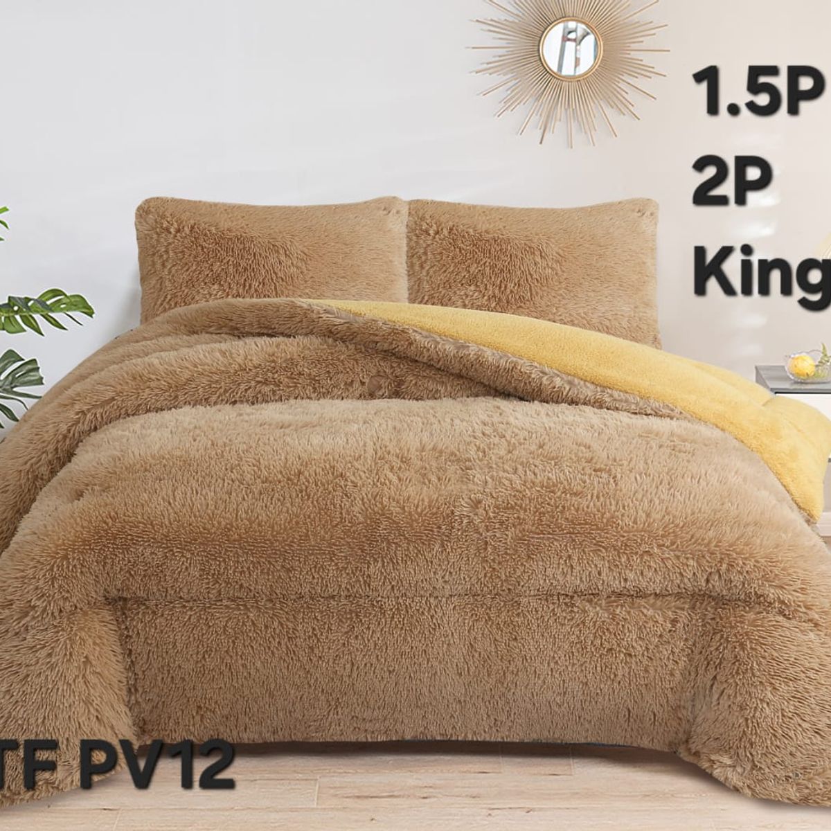 GENERICO - Cobertor  invierno peludo con chiporro 2 plazas