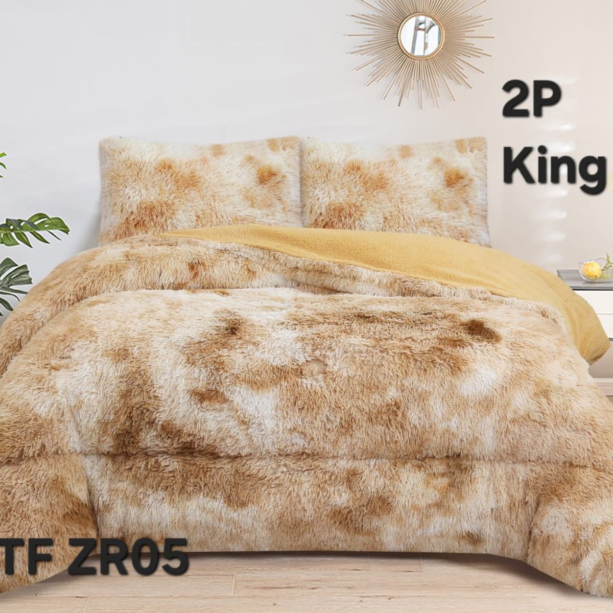 GENERICO - Cobertor  invierno peludo con chiporro 2 plazas