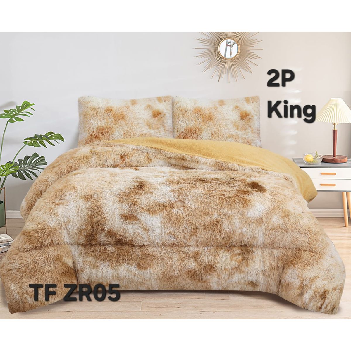 GENERICO - Cobertor  invierno peludo con chiporro 2 plazas