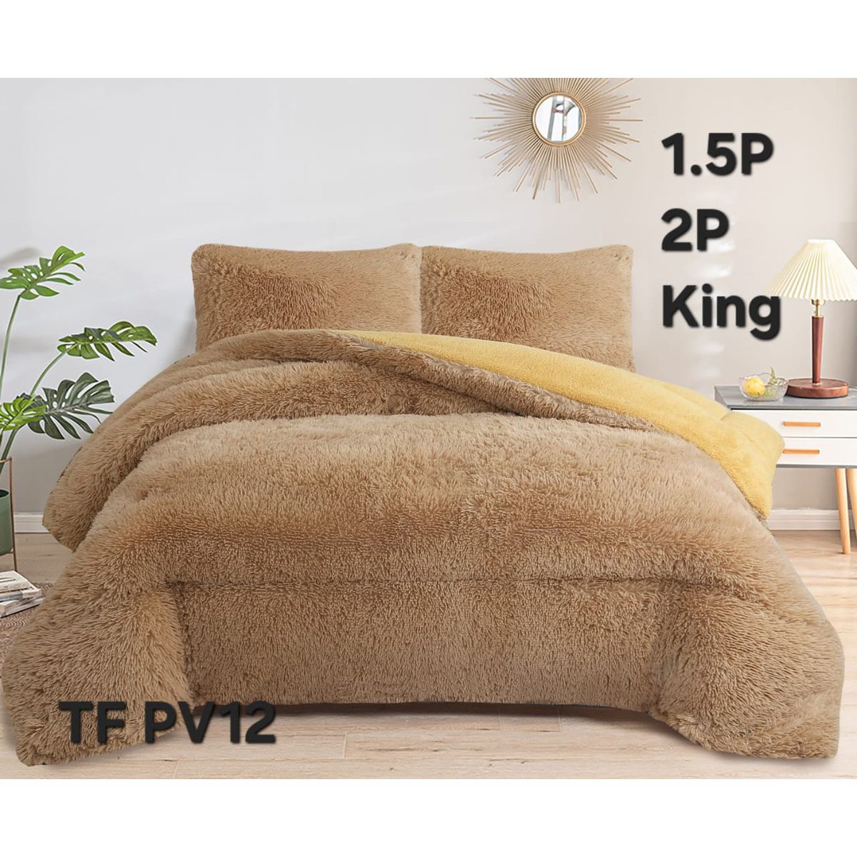 GENERICO - Cobertor  invierno peludo con chiporro 2 plazas