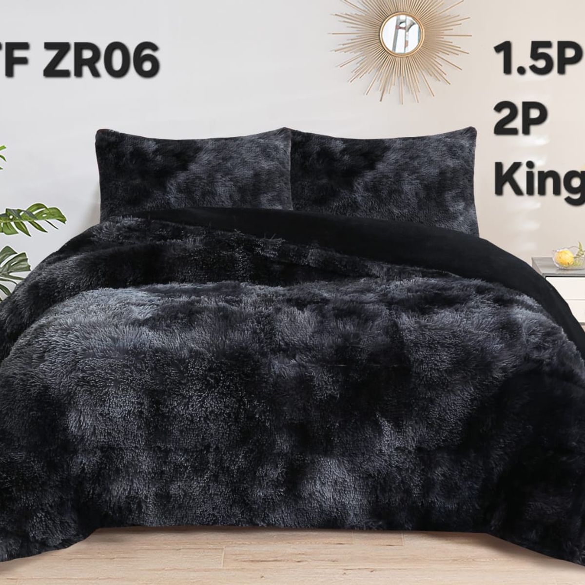 GENERICO - Cobertor  invierno peludo con chiporro 2 plazas