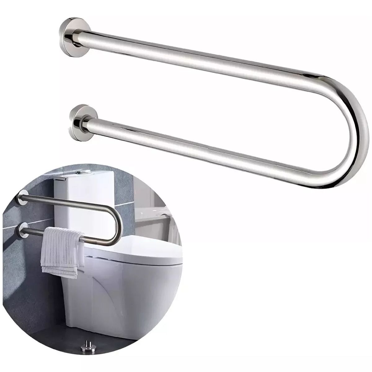 GENERICO - Barra De Seguridad Para Discapacitados Para Baño Agarradera Fija