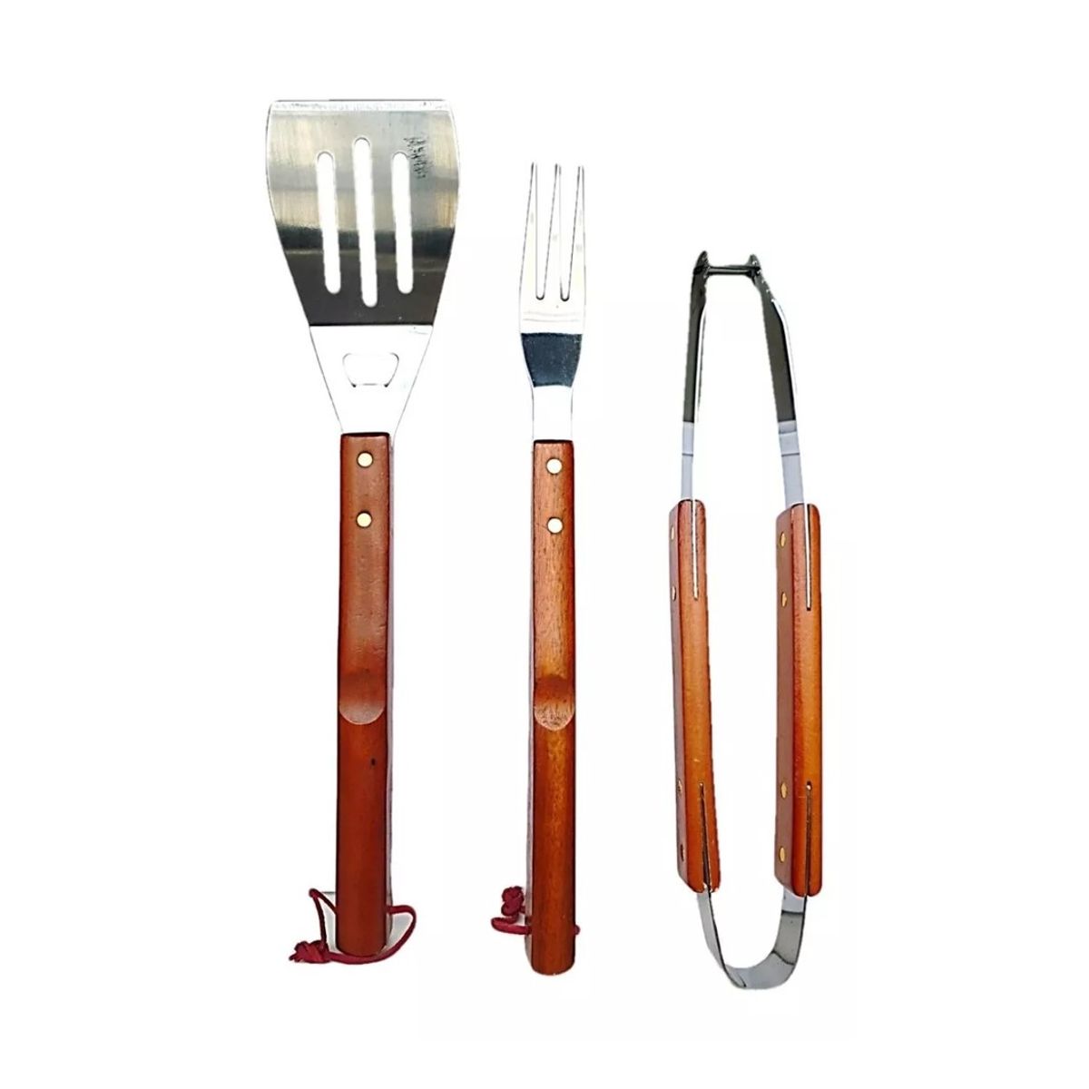 GENERICO - SET PARRILLERO ASADO METAL 3 PIEZAS