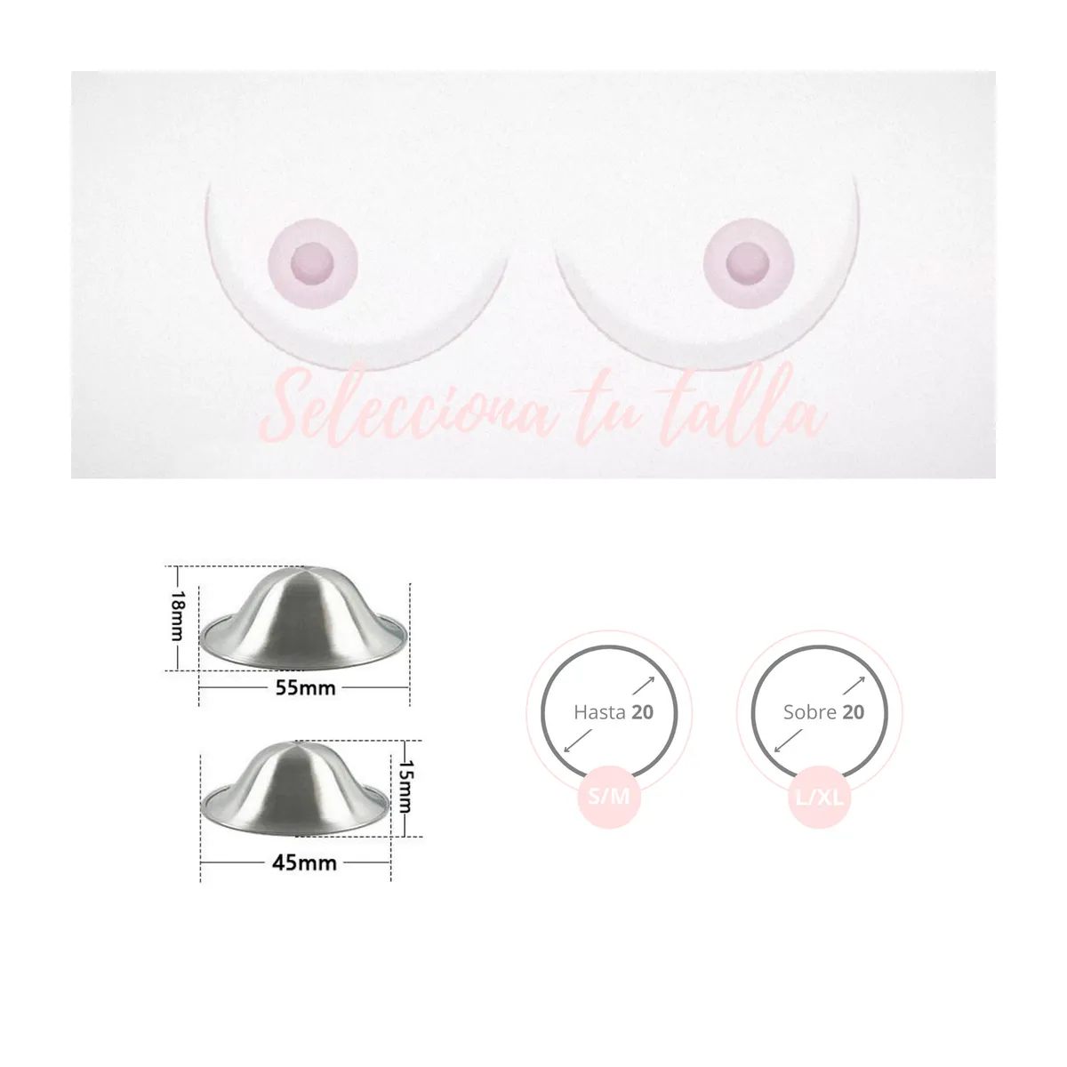 MEDELA - Copa de Lactancia Plata 999 Guven L/XL