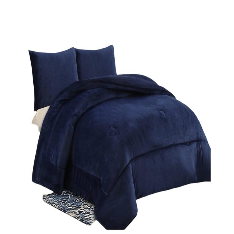 GENERICO - CUBRECAMA INVIERNO KING - SUPER KING AZUL