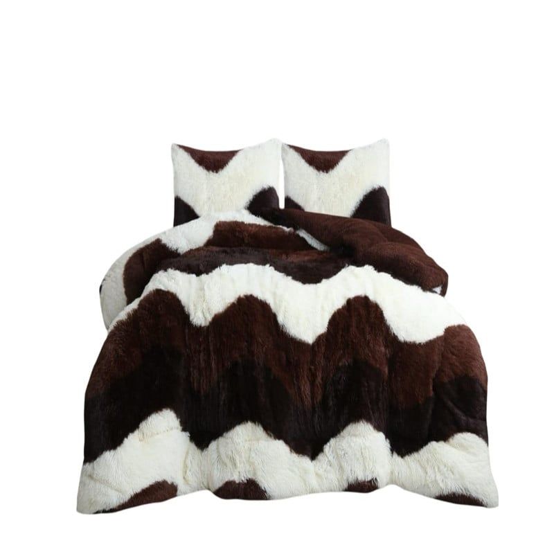 GENERICO - CUBRECAMA PELUDO CON CHIPORRO INVIERNO 2 PLAZAS Multicolor