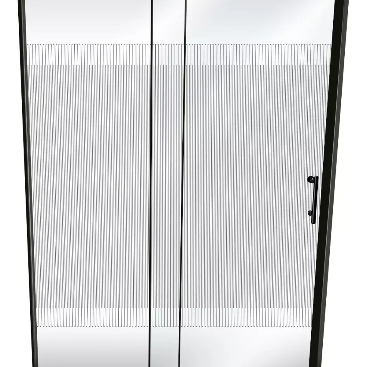 GENERICO - MAMPARA VIDRIO TEMPLADO 140-160 X 180 PERFIL DISEÑO CODIGO BARRAS