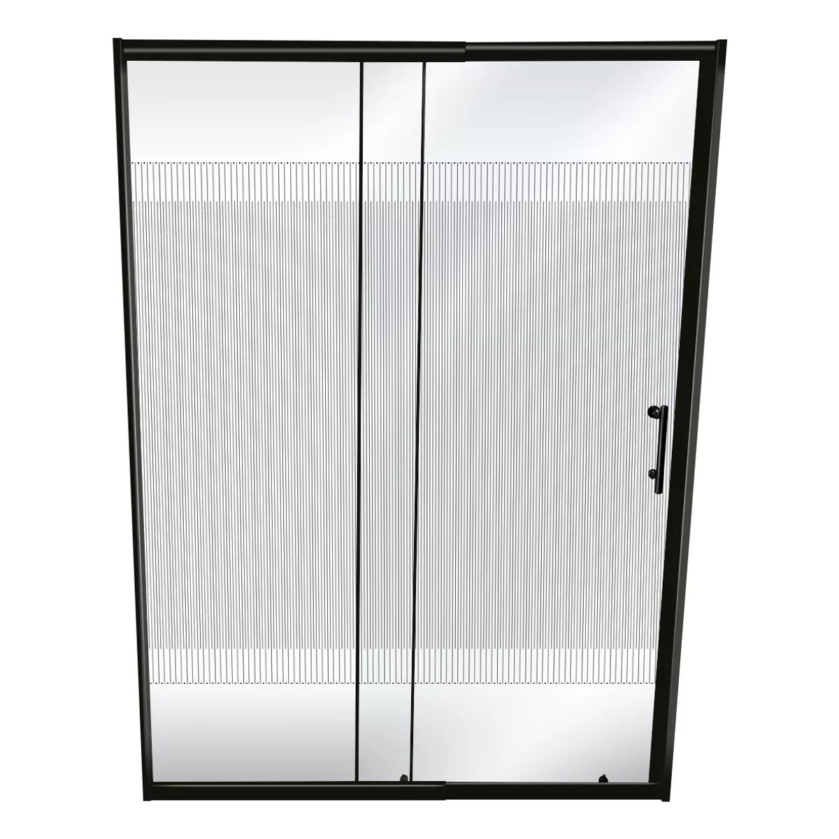 GENERICO - MAMPARA VIDRIO TEMPLADO 140-160 X 180 PERFIL DISEÑO CODIGO BARRAS