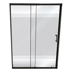 GENERICO - MAMPARA VIDRIO TEMPLADO 140-160 X 180 PERFIL DISEÑO CODIGO BARRAS