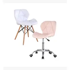 CORI CORI - Pack Manicurista Eames - Tipo Escritorio Rosa + Silla Blanca