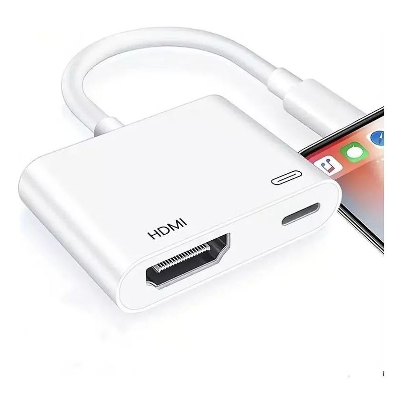 GENERICO - Adaptador Lightning a HDMI para iPhone y iPad 20 cm