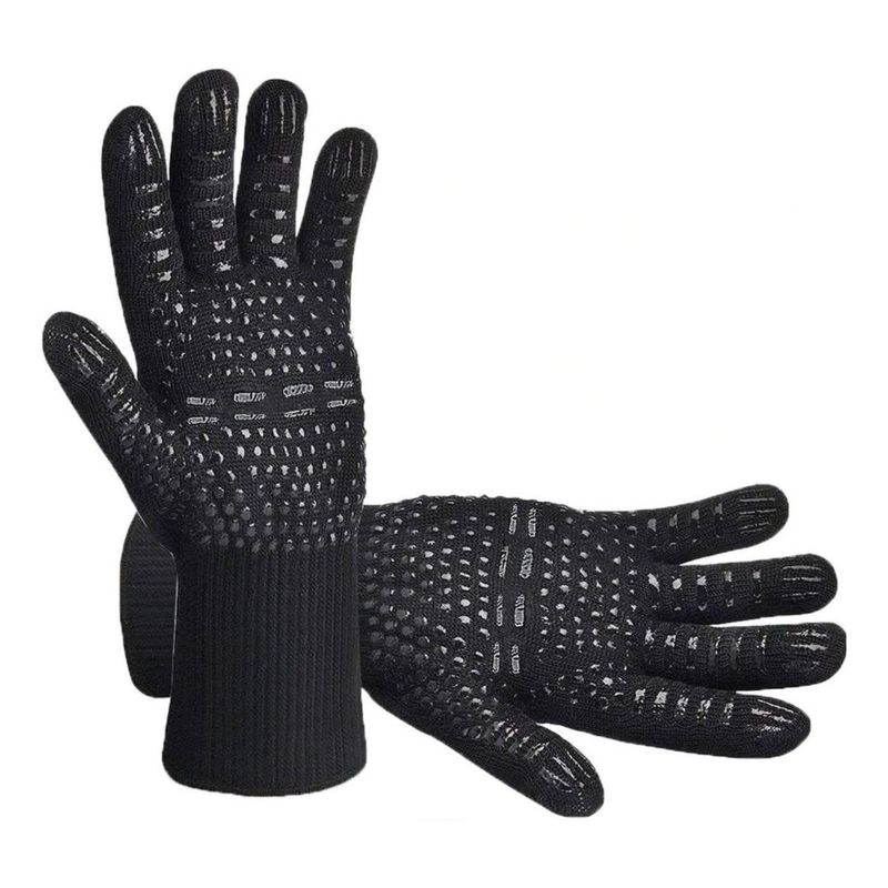 GENERICO - Guantes Anticaloricos para Parrilla y Cocina con Agarres Seguros