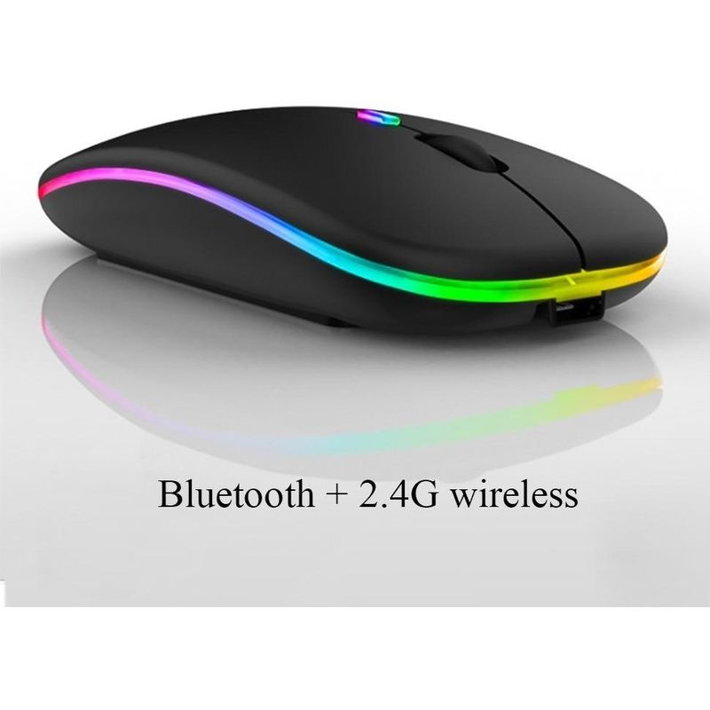 GENERICO - Mouse Inalámbrico Recargable y Ergonómico con Bluetooth USB