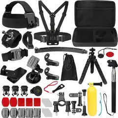 GENERICO - Kit de 50 Accesorios para Grabación Aventura y Viajes