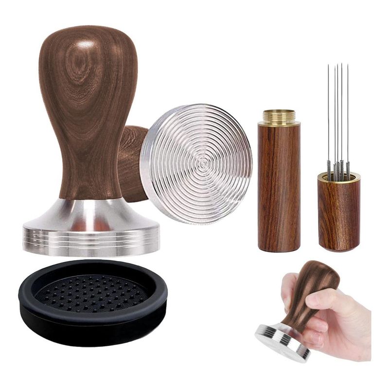 GENERICO - Tamper de Acero Inoxidable para Espresso 58 mm de Calidad