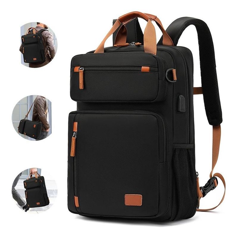 GENERICO - Mochila Empresarial Multifuncional con Puerto USB Resistente