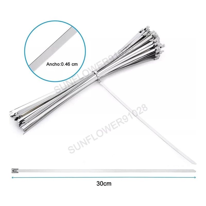 GENERICO - Abrazadera de Acero Inoxidable 4.6 × 300 mm Multiuso Resistente
