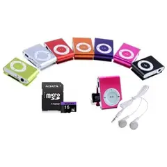 GENERICO - Reproductor MP3 Clip Súper Ligero con Tarjeta de 16GB