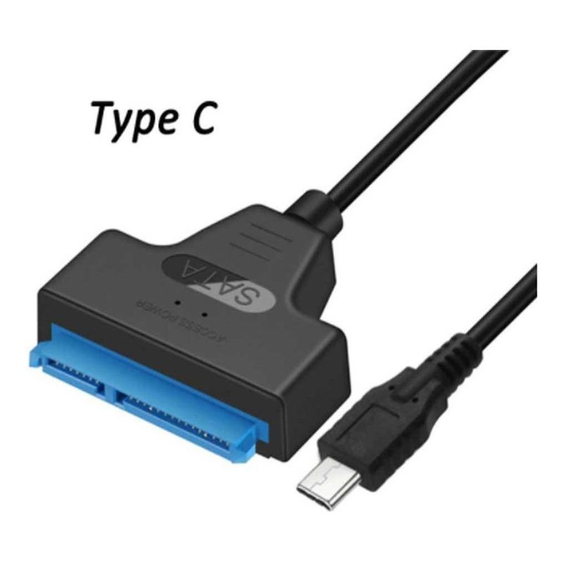 GENERICO - Conector Sata a USB Tipo C para HDD y SSD sin carcasa