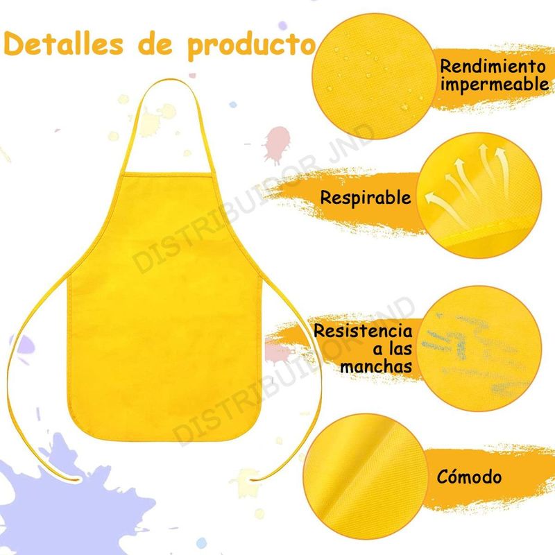 GENERICO - Delantales Coloridos para Niños - Pack de 12 Piezas