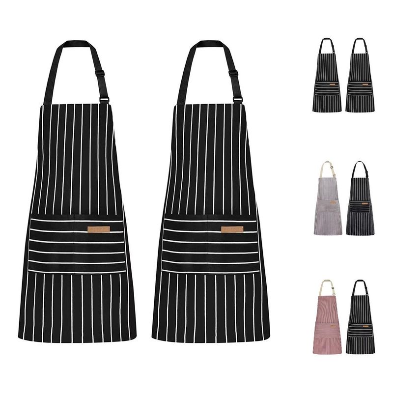 GENERICO - Delantales Unisex de Cocina y Arte con 2 Bolsillos Ajustables