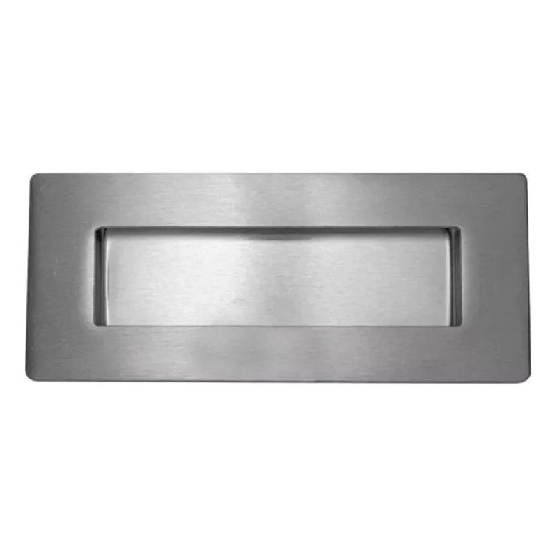 GENERICO - Asa Rectangular Embutida de Acero para Puertas de Muebles