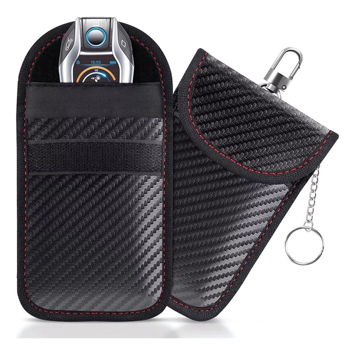 KUANGYE - Paquete De 2 Bolsas Faraday Antirrobo Color Negro