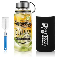 GENERICO - Termo Tapa de Acero + Vidrio + 1000ML